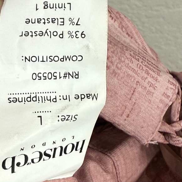 House of CB Sz L Pink Draped Corset Top Coquette Romantic Ruched Bustier Lace Up - Picture 5 of 6